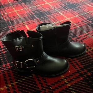 Black Buckle Ankle Boots